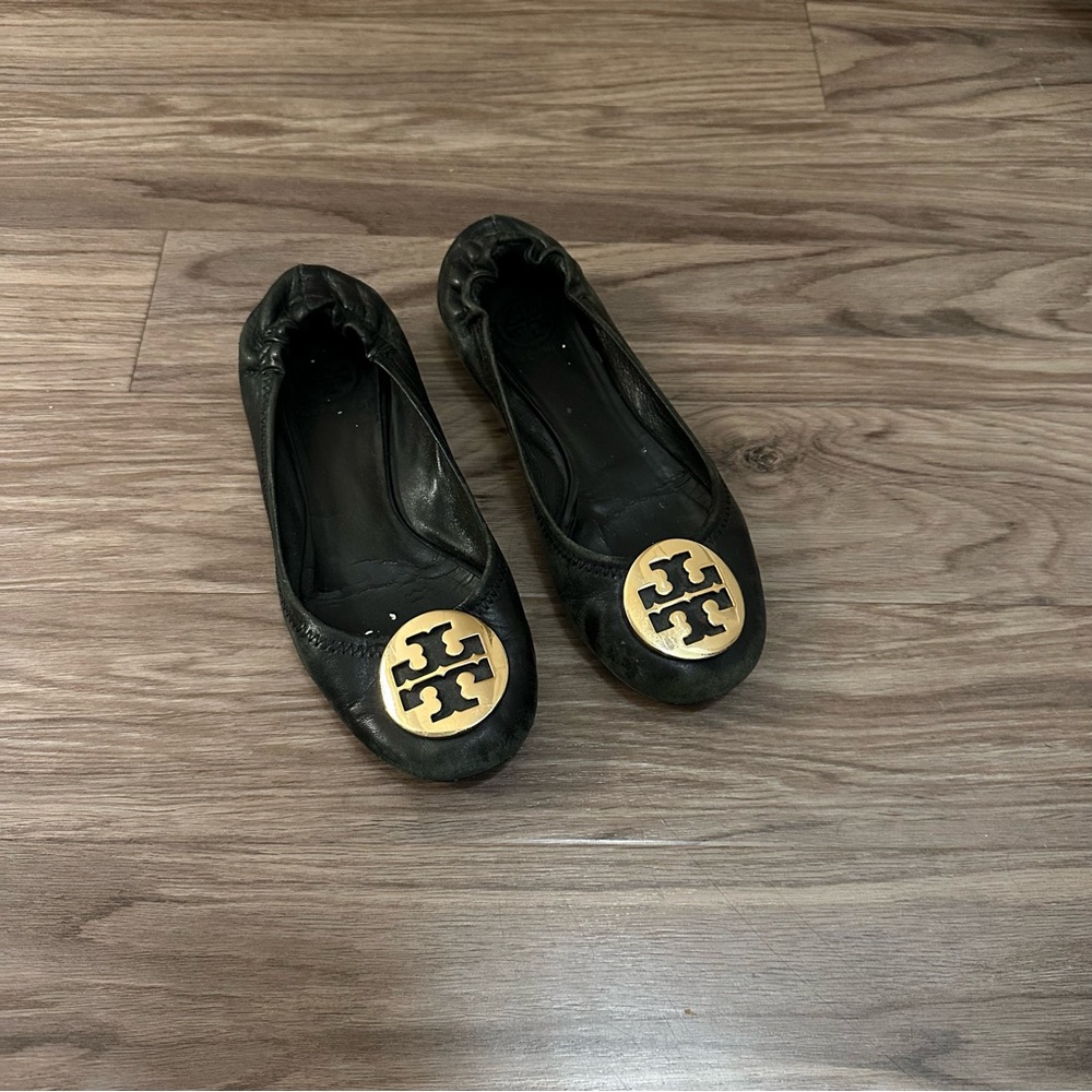 Tory Burch Minnie Flats Black Size 7
